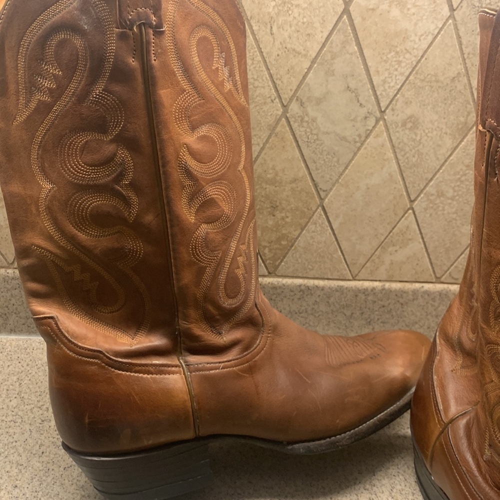 Very soft excellent condition Tony Lama leather Western boots 12D little wear - Picture 6 of 16